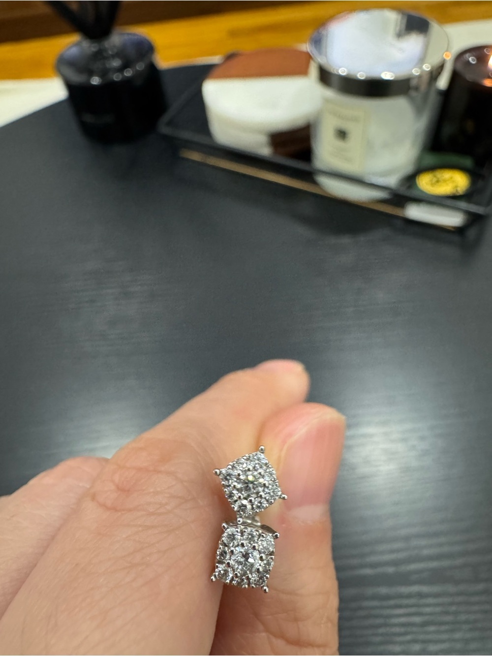 Kay Jewelers White Gold Diamond Stud Earrings